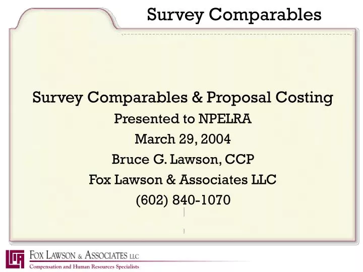 survey comparables