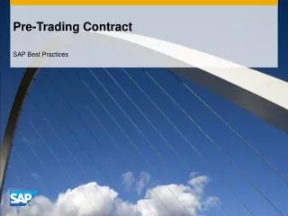 Pre-Trading Contract