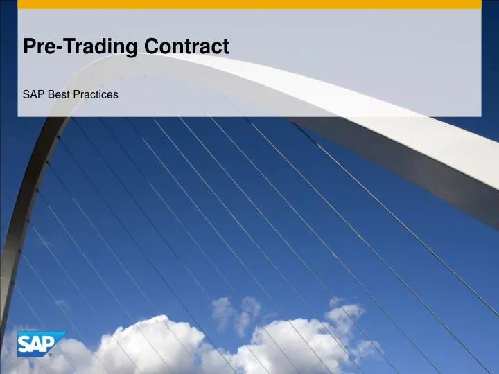 pre trading contract