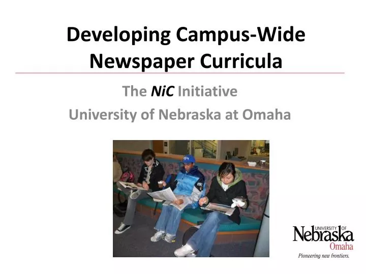 developing campus wide newspaper curricula
