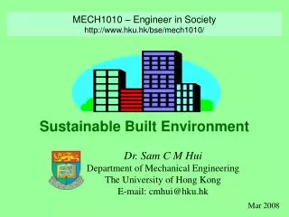 Sustainable Built Environment