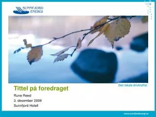 tittel p foredraget
