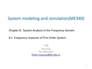 System modeling and simulation(ME340)