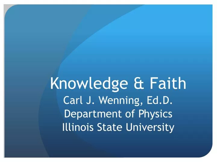 knowledge faith