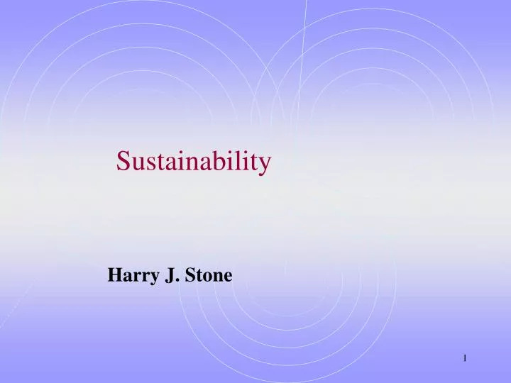 sustainability