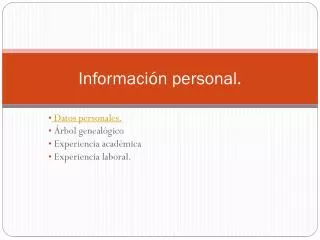 informaci n personal
