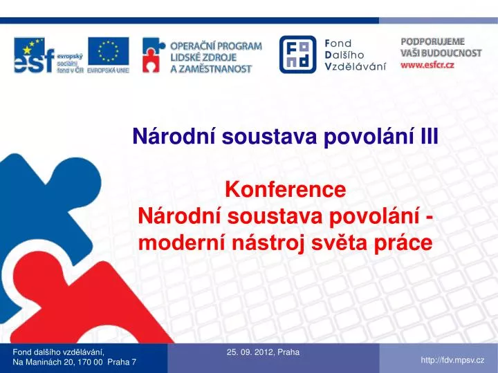 n rodn soustava povol n iii konference n rodn soustava povol n modern n stroj sv ta pr ce