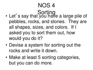 NOS 4 Sorting