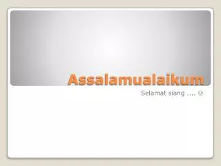 assalamualaikum