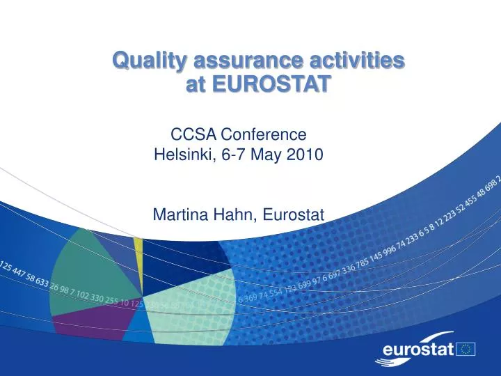 quality assurance activities at eurostat