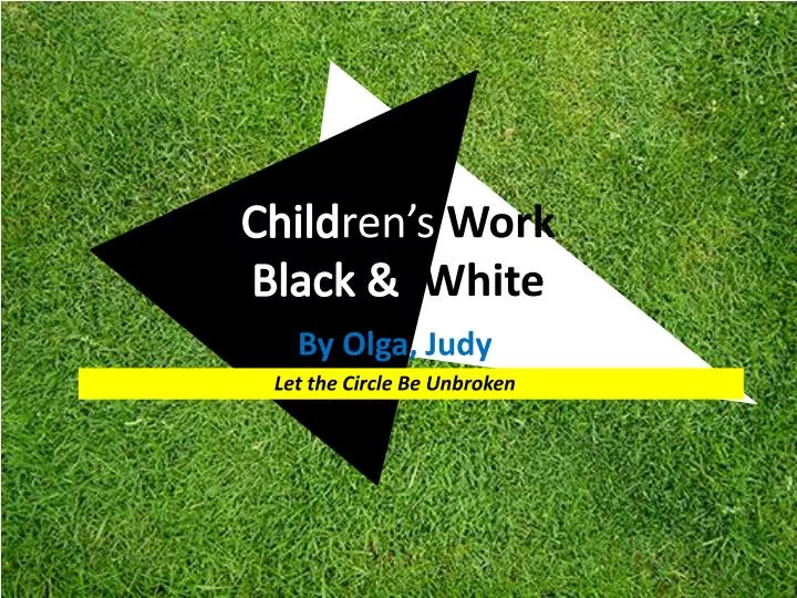 child ren s work black white