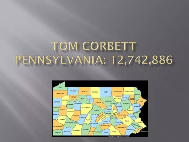 tom corbett pennsylvania 12 742 886