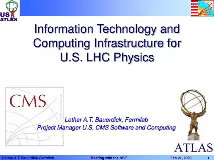 information technology and computing infrastructure for u s lhc physics