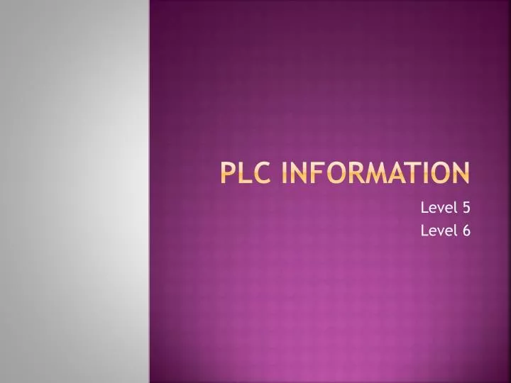 plc information