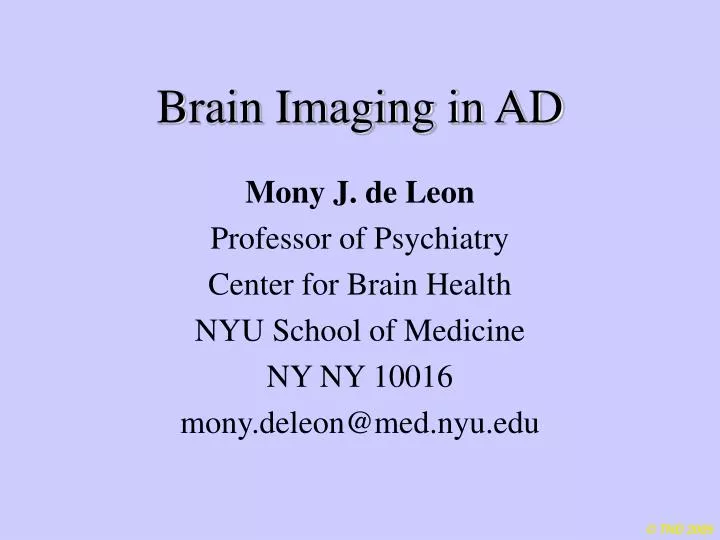brain imaging in ad