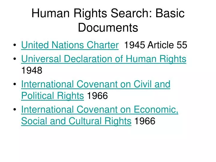 human rights search basic documents