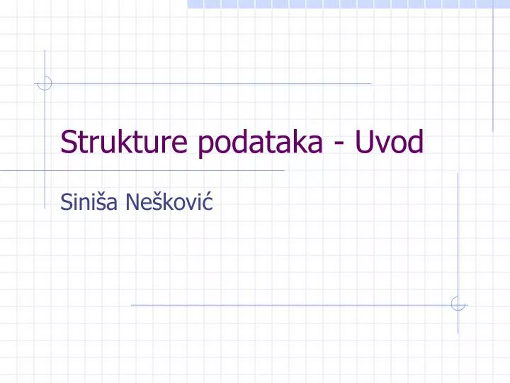 strukture podataka uvod