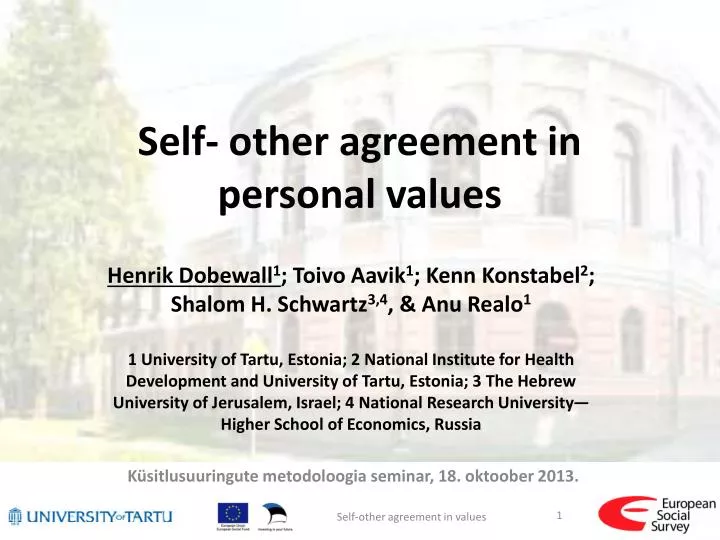 self other agreement in personal values