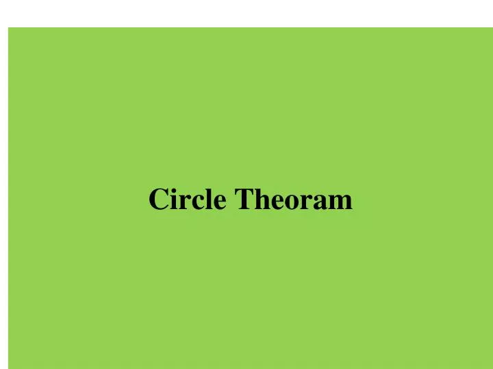 circle theoram