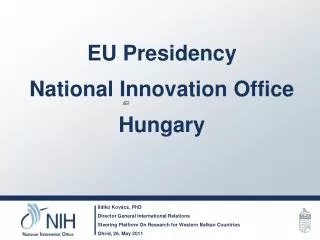 EU Presidency National Innovation Office Hungary