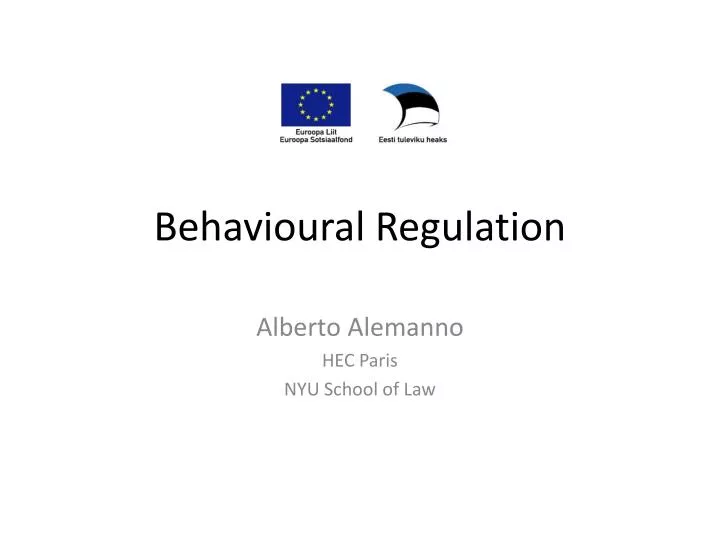 behavioural regulation