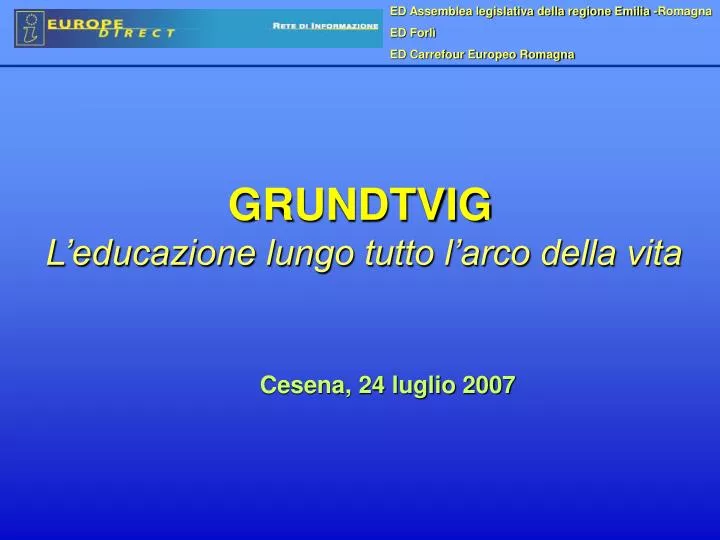 grundtvig l educazione lungo tutto l arco della vita