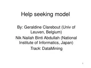 Help seeking model