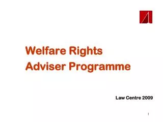 Welfare Rights Adviser Programme