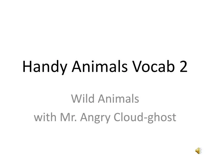 handy animals vocab 2