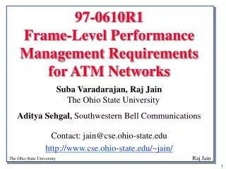 97-0610R1 Frame-Level Performance Management Requirements for ATM Networks