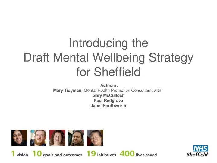 introducing the draft mental wellbeing strategy for sheffield