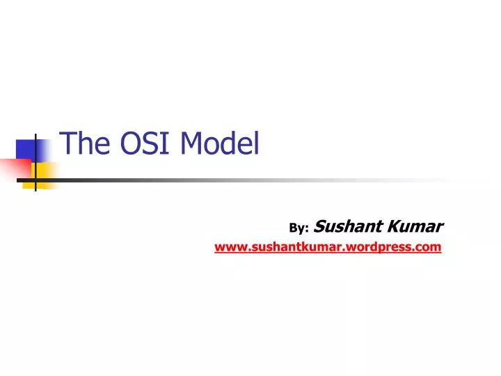 the osi model