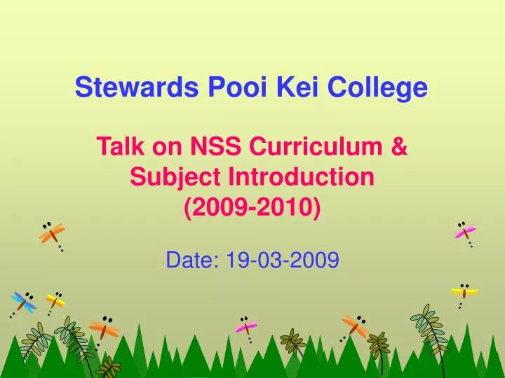 talk on nss curriculum subject introduction 2009 2010
