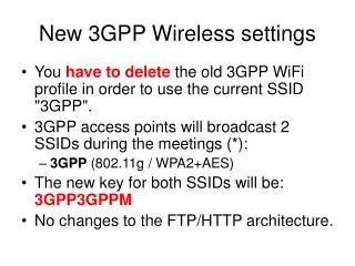 New 3GPP Wireless settings