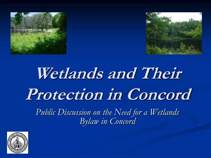 wetlands and their protection in concord