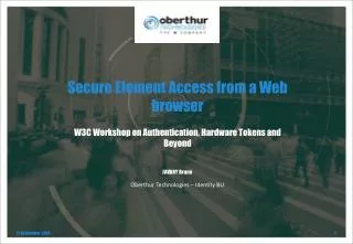 Secure Element Access from a Web browser