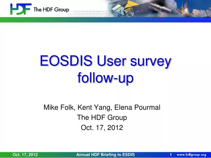 eosdis user survey follow up