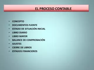 el proceso contable