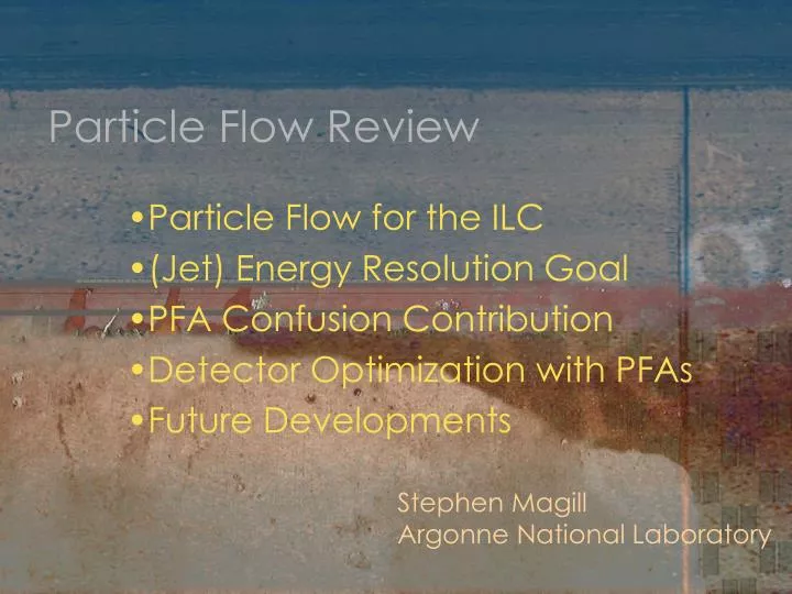 particle flow review