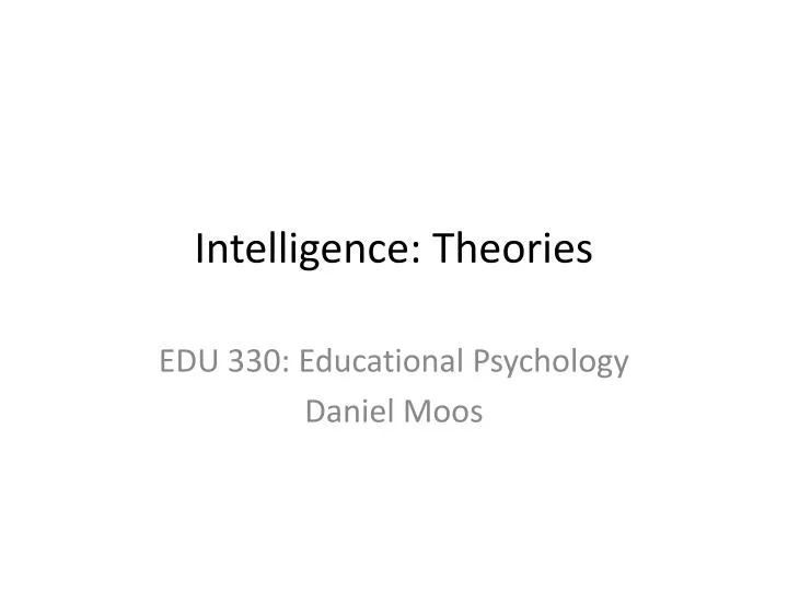 intelligence theories