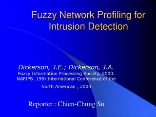 Fuzzy Network Profiling for Intrusion Detection