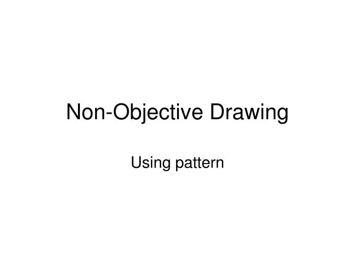 non objective drawing