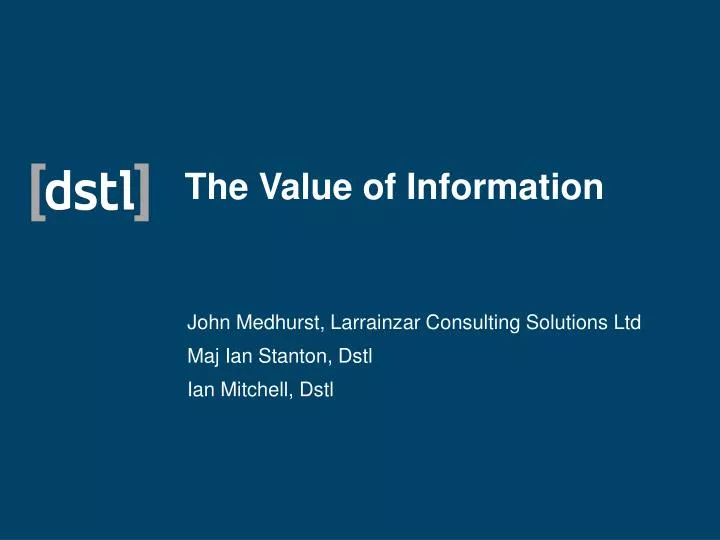 the value of information