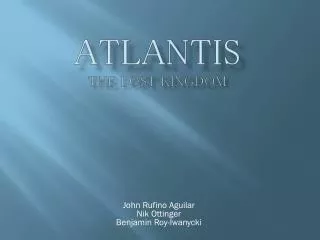 Atlantis the lost kingdom