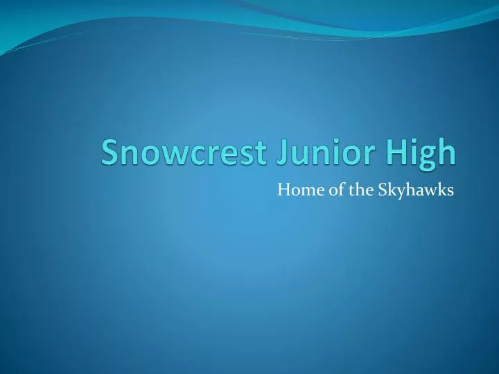 snowcrest junior high