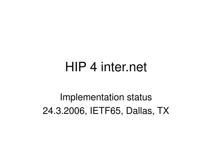 hip 4 inter net
