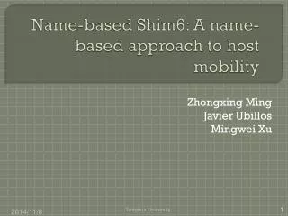 Name-based Shim6: A name-based approach to host mobility