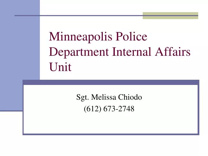 minneapolis police department internal affairs unit
