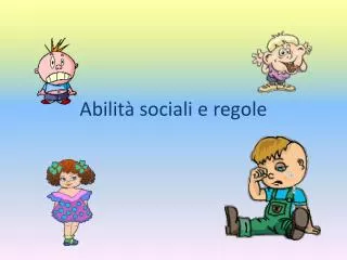 abilit sociali e regole