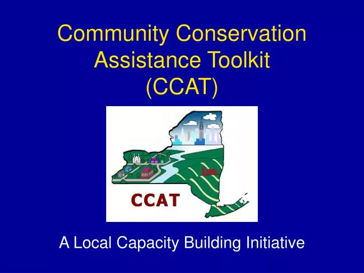 community conservation assistance toolkit ccat